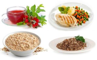 Régime alimentaire pour gastrite: tableau 5, 4, 3, 2, 1