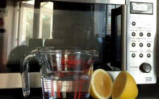 Hoe de binnenkant van de magnetron snel te reinigen van vet met citroen: methode in 5 minuten, met water, frisdrank